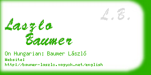 laszlo baumer business card